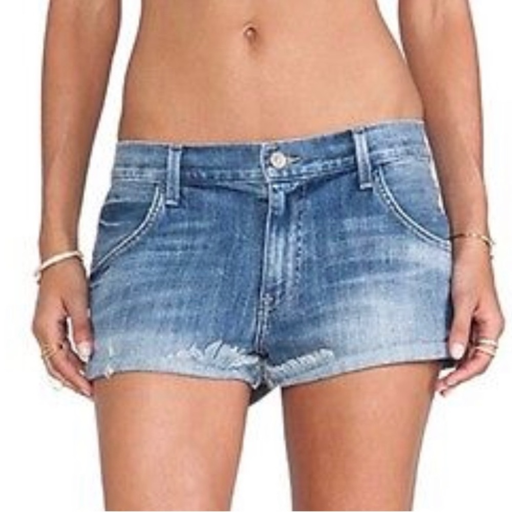 WILDFOX MICHELLE SLOUCHY BOYFRIEND DENIM SHORTS - SIZE 27